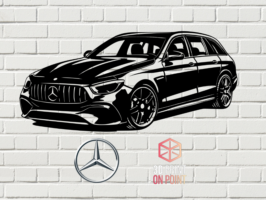 Mercedes AMG 2 Katmanlı MDF Duvar Tablosu – 50cm Araba Duvar Dekoru – Lazer Kesim Ahşap Tablo – Renk ve Ölçü Seçenekli